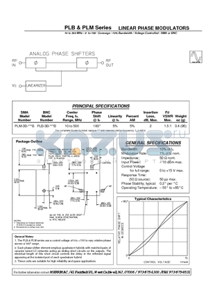 PLB-3B-10B datasheet - LINEAR PHASE MODULATORS