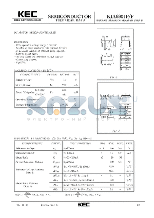 KIA6901P datasheet - BIPOLAR LINEAR INTEGRATED CIRCUIT