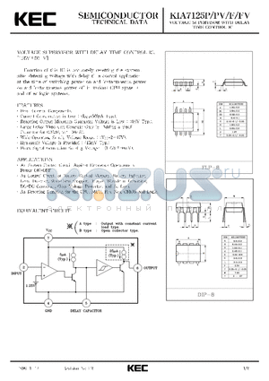 KIA7125P datasheet - VOLTAGE SUPERVISOR WITH DELAY TIME CONTROL IC