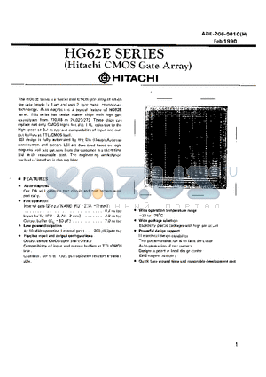 HG62E15 datasheet - CMOS GATE ARRAY