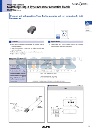 HGDFPA datasheet - Switching Output Type