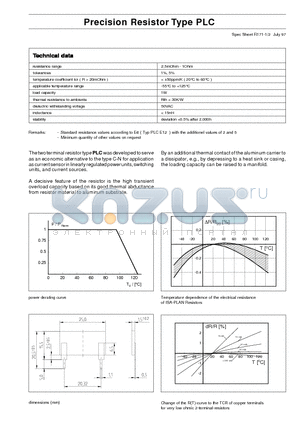 PLC-R010-1 datasheet - Precision Resistor