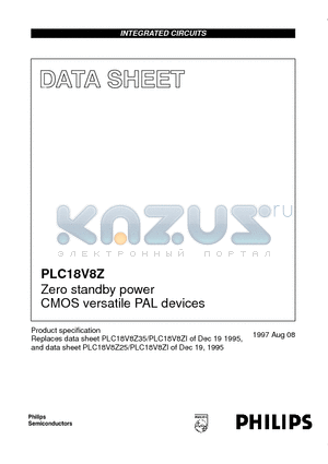 PLC18V8Z25N datasheet - Zero standby power CMOS versatile PAL devices