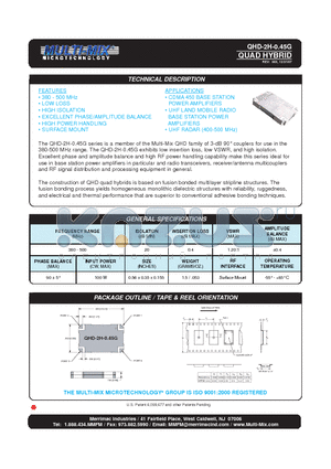 QHD-2H-0.45G datasheet - QUAD HYBRID