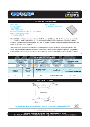 QHD-2Q-0.15G datasheet - QUAD HYBRID