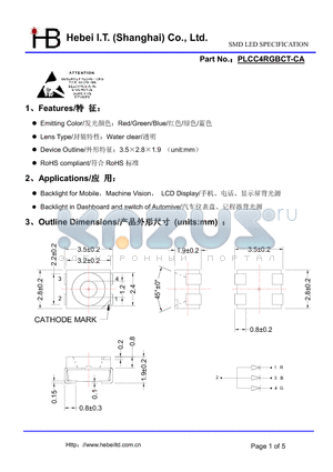 PLCC4RGBCT-CA datasheet - SMD LED