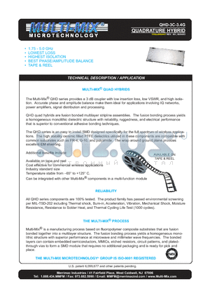 QHD-3C-3.4G datasheet - QUADRATURE HYBRID