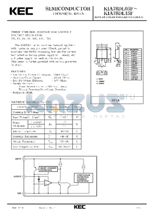 KIA78DL05F datasheet - BIPOLAR LINEAR INTEGRATED CIRCUIT (THREE TERMINAL POSITIVE LOW DROPOUT VOLTAGE REGULATOR)