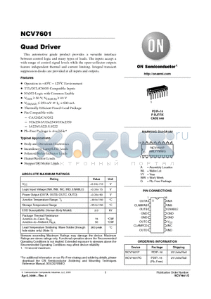 NCV7601_06 datasheet - Quad Driver