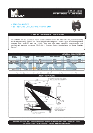 QHM-4R-10GSQ datasheet - 90` DIVIDERS / COMBINERS