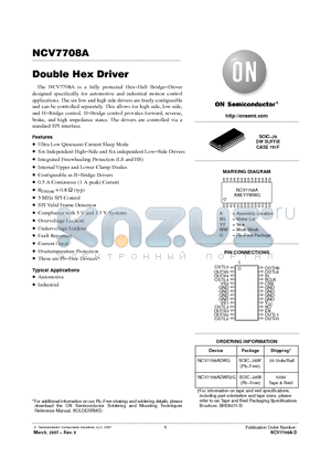 NCV7708A datasheet - Double Hex Driver