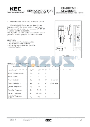 KIA78R05 datasheet - BIPOLAR LINEAR INTEGRATED CIRCUIT (4 TERMINAL LOW DROP VOLTAGE REGULATOR)