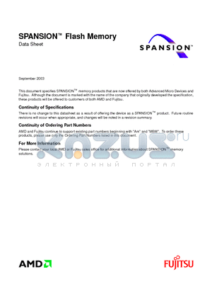 MBM29QM12DH60PCN datasheet - 128M (8M X 16) BIT