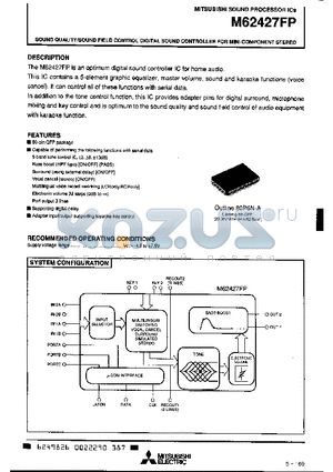 M62427FP datasheet - SOUND PROCESSOR ICS