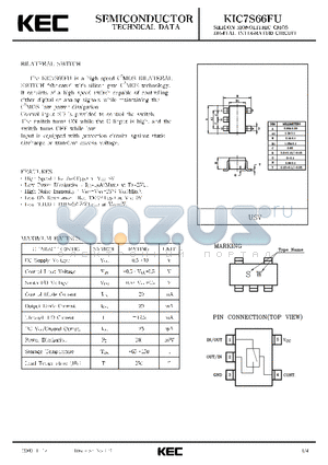 KIC7S66 datasheet - SILICON MONOLITHIC CMOS DIGITAL INTEGRATED CIRCUIT(BILATERAL SWITCH)