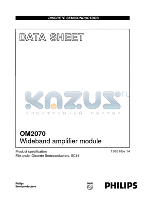OM2070 datasheet - Wideband amplifier module