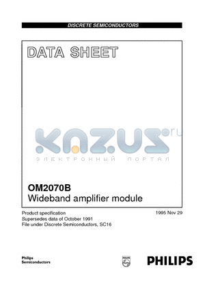 OM2070B datasheet - Wideband amplifier module