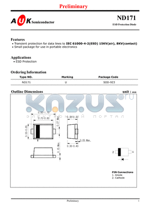 ND171 datasheet - ESD Protection Diode