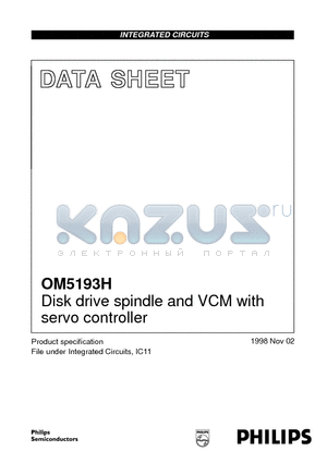 OM5193H datasheet - Disk drive spindle and VCM with servo controller