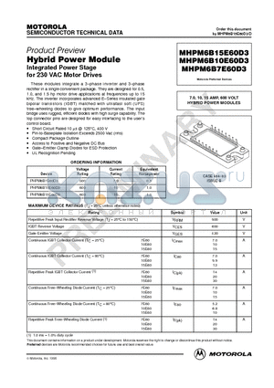 MHPM6B15E60D3 datasheet - Hybrid Power Module