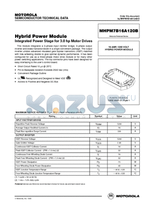 MHPM7B16A120B datasheet - Hybrid Power Module