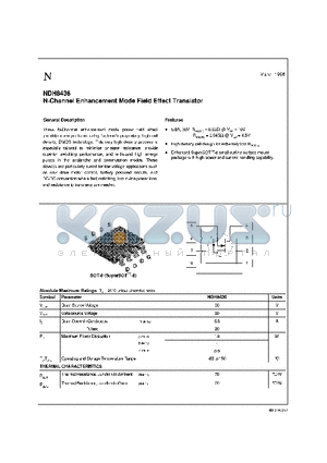 NDH8436 datasheet - N-Channel Enhancement Mode Field Effect Transistor