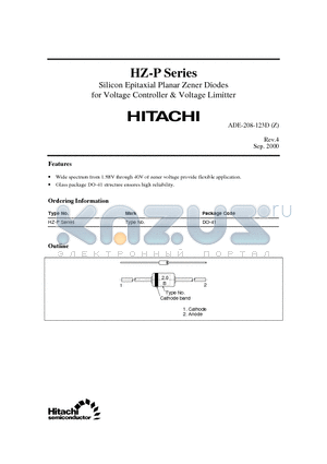 HZ10 datasheet - Silicon Epitaxial Planar Zener Diodes for Voltage Controller & Voltage Limitter