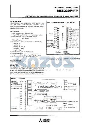 M66230P datasheet - A2RT(ADVANCED ASYNCHRONOUS RECEIVER & TRANSMITTER)