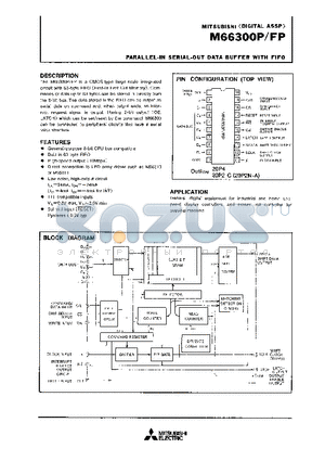 M66300FP datasheet - PARALLEL-IN SERIAL-OUT DATA BUFFER WITH FIFO