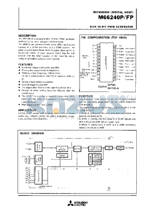 M66240P datasheet - 4-CH 16-BIT PWM GENERATOR