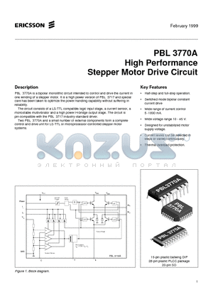 PBL3770A datasheet - High Performance Stepper Motor Drive Circuit