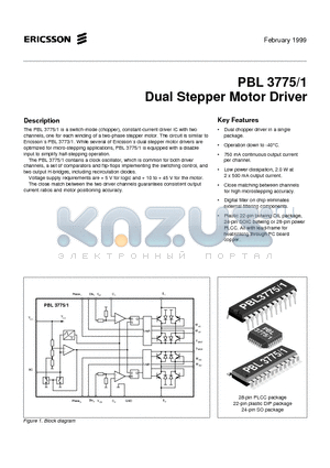 PBL3775-1 datasheet - Dual Stepper Motor Driver