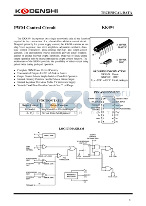 KK494 datasheet - PWM Control Circuit