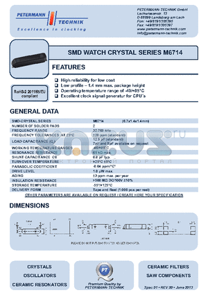 M6714 datasheet - HIGH RELIABILITY FOR LOW COST
