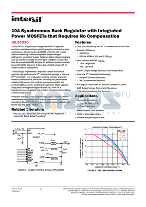 ISL95210HRZ datasheet - 10A Synchronous Buck Regulator with Integrated Power MOSFETs