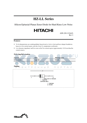 HZ2LL datasheet - Silicon Epitaxial Planar Zener Diode for Hard Knee Low Noise