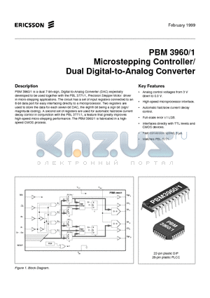 PBM39601NS datasheet - Microstepping Controller/Dual Digital-to-Analog Converter