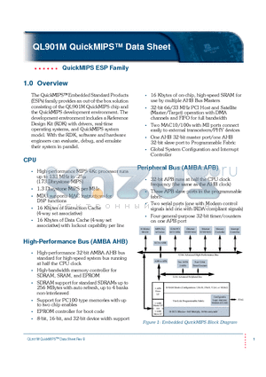 QL901M-6PS680 datasheet - QuickMIPS ESP Family