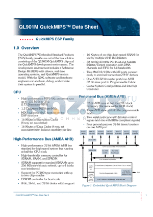 QL901M-6PS680C datasheet - QuickMIPS ESP Family