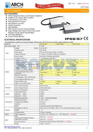 QLF75-24S datasheet - LED Power