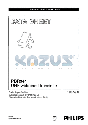 PBR941 datasheet - UHF wideband transistor