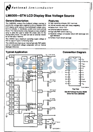 LM8305 datasheet - STN LCD Display Bias Voltage source