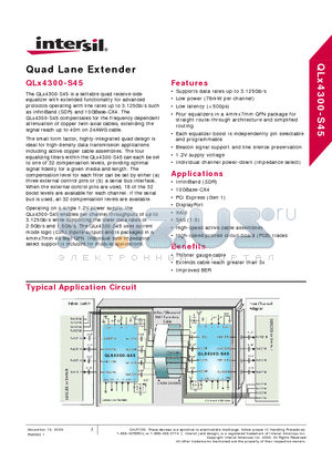 QLX4300SIQSR datasheet - Quad Lane Extender