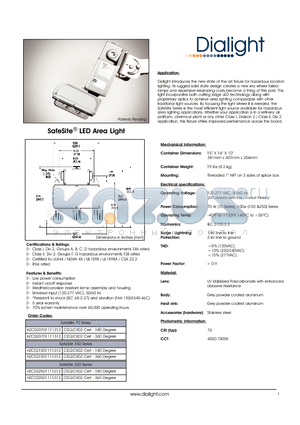 HZC020701111312 datasheet - SafeSite LED Area Light