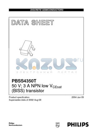 PBSS4350T datasheet - 50 V; 3 A NPN low VCEsat (BISS) transistor