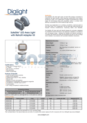 HZD2C2NC datasheet - SafeSite^ LED Area Light with Retrofit Adapter Kit