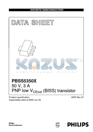 PBSS5350X datasheet - 50 V, 3 A PNP low VCEsat (BISS) transistor