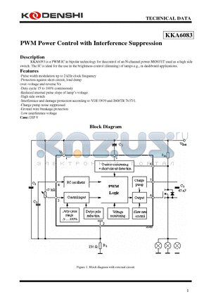 KKA6083 datasheet - PWM Power Control with Interference Suppression