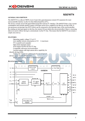 KKF8574 datasheet - silicon CMOS circuit.
