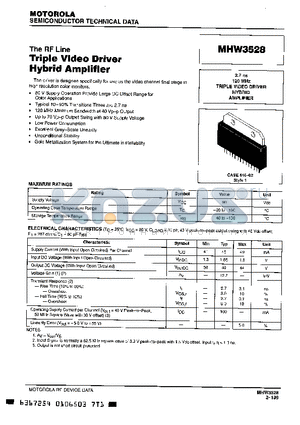 MHW3528 datasheet - THE RF LINE TRIPLE VIDEO DRIVER HYBRID AMPLIFIER